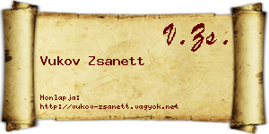 Vukov Zsanett névjegykártya